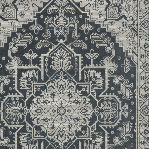 Homeroots 5' Blue Oriental Area Rug - Stain Resistant, Stylish Design For Living Spaces With Kids And Pets 10' X 13' Polyester 574696