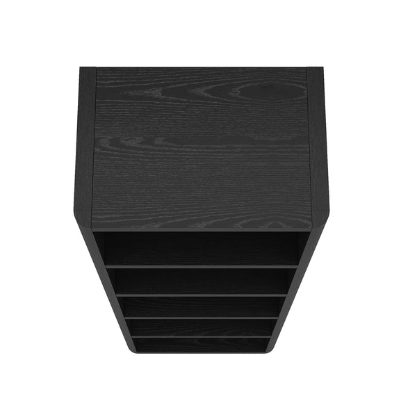 English Elm Rivington 28" Modern 5-Shelf Open Bookcase with Adjustable Shelves and Warm Wood Grain Finish Black B365P398315