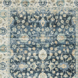 Homeroots 5' Ivory Oriental Distressed Area Rug - Stain Resistant, Non-skid Design For Stylish Home Decor 4' X 6' Polyester 574704