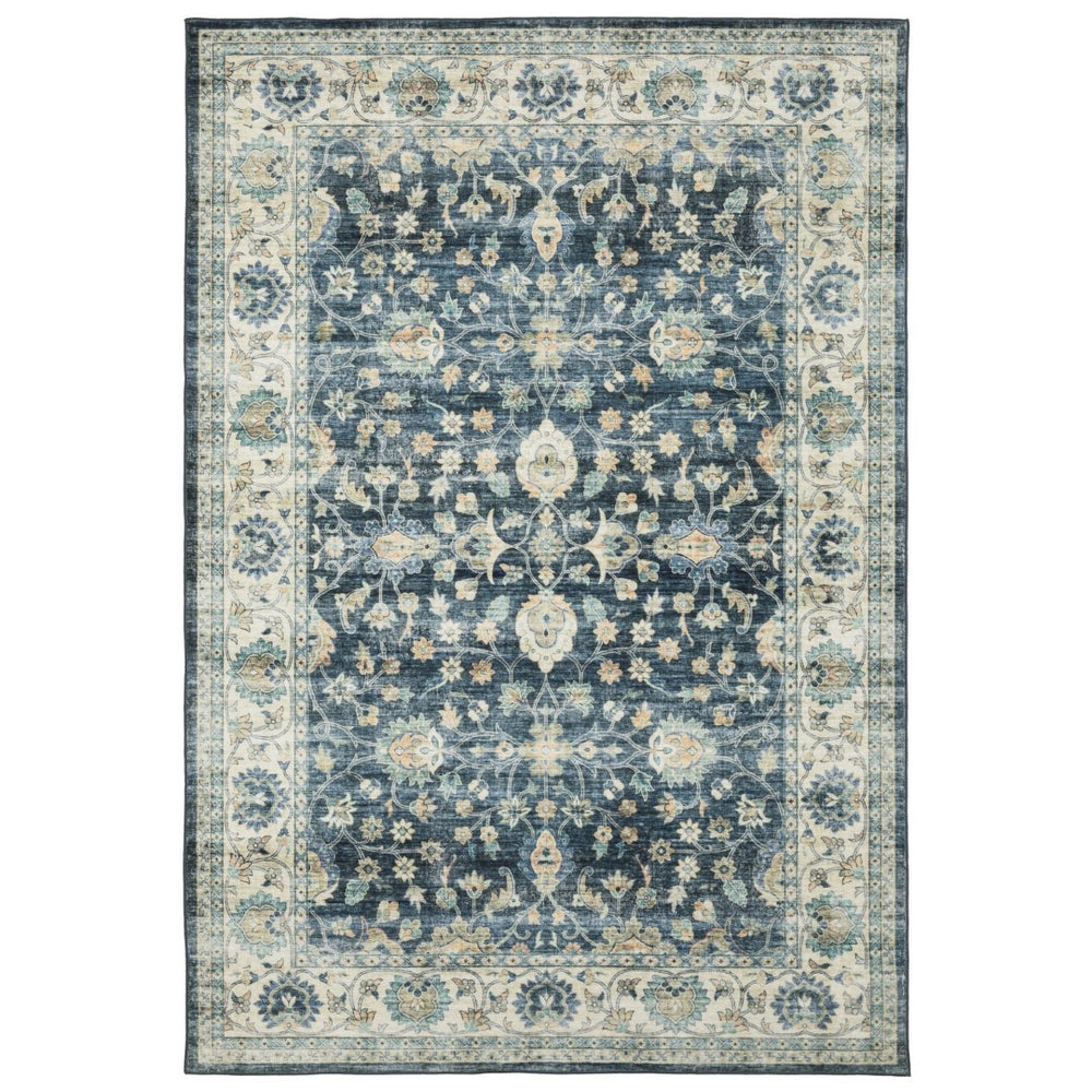 HomeRoots 5' Elegant Ivory and Rust Oriental Distressed Area Rug for Timeless Charm and Everyday Durability 4' X 6' 574704