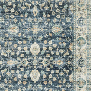 Homeroots 5' Ivory Oriental Distressed Area Rug - Stain Resistant, Non-skid Design For Stylish Home Decor 8' X 10' Polyester 574706