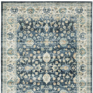 Homeroots 5' Ivory Oriental Distressed Area Rug - Stain Resistant, Non-skid Design For Stylish Home Decor 8' X 10' Polyester 574706