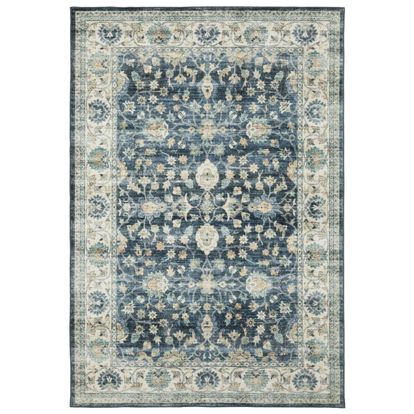 HomeRoots 5' Elegant Ivory and Rust Oriental Distressed Area Rug for Timeless Charm and Everyday Durability 8' X 10' 574706