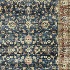 Homeroots 5' Ivory Oriental Distressed Area Rug - Stain Resistant, Non-skid Design For Stylish Home Decor 4' X 6' Polyester 574709