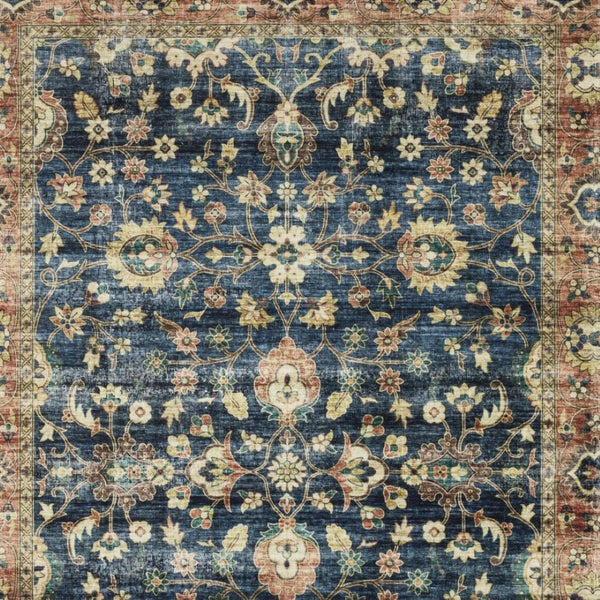 Homeroots 5' Ivory Oriental Distressed Area Rug - Stain Resistant, Non-skid Design For Stylish Home Decor 5' X 7' Polyester 574710