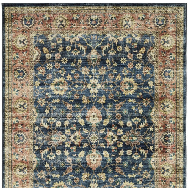Homeroots 5' Ivory Oriental Distressed Area Rug - Stain Resistant, Non-skid Design For Stylish Home Decor 5' X 7' Polyester 574710