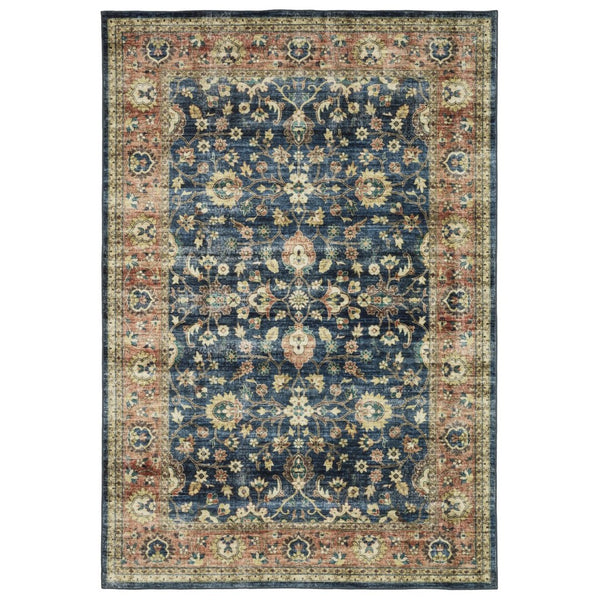 HomeRoots 5' Elegant Ivory and Rust Oriental Distressed Area Rug for Timeless Charm and Everyday Durability 5' X 7' 574710