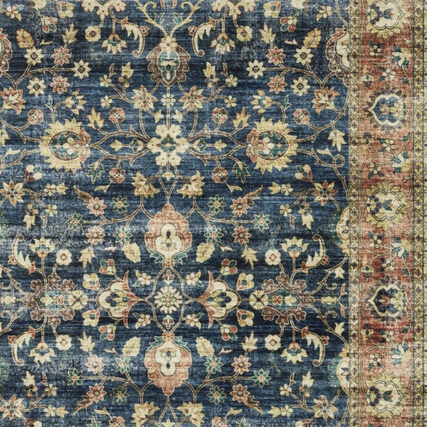 Homeroots 5' Ivory Oriental Distressed Area Rug - Stain Resistant, Non-skid Design For Stylish Home Decor 8' X 10' Polyester 574711
