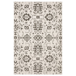 Homeroots 5' Elegant Ivory Oriental Area Rug – Stain Resistant, Perfect For Homes With Kids And Pets, 5x8 10' X 13' Polyester 574719
