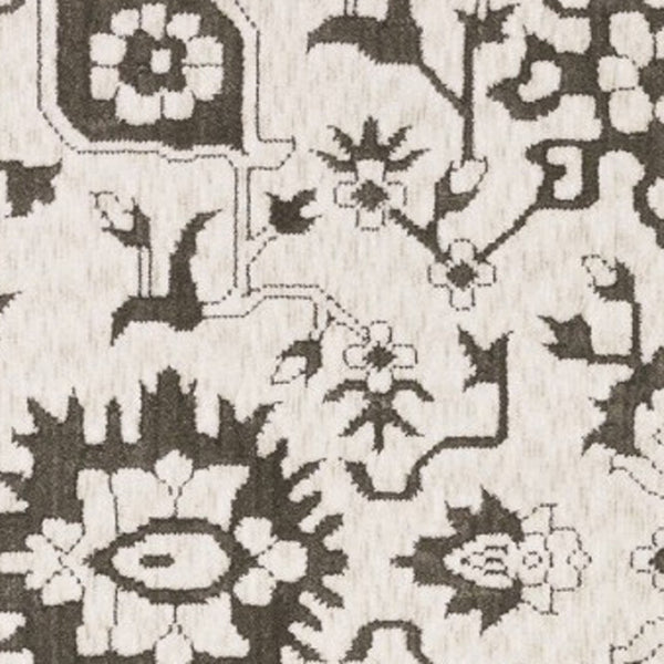 Homeroots 5' Elegant Ivory Oriental Area Rug – Stain Resistant, Perfect For Homes With Kids And Pets, 5x8 4' X 6' Polyester 574720