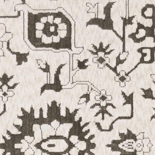 Homeroots 5' Elegant Ivory Oriental Area Rug – Stain Resistant, Perfect For Homes With Kids And Pets, 5x8 8' X 11' Polyester 574722