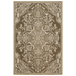 HomeRoots 10' Elegant Power-Loomed Oriental Area Rug for High-Traffic Spaces - Stain-Resistant & Durable Design 10' X 13' 574728