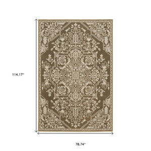 Homeroots 10' Elegant Power Loom Oriental Area Rug In Blue - Stain Resistant, Perfect For Kids And Pets! 7' X 10' Polyester 574731