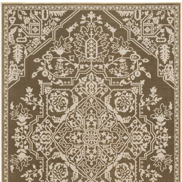 Homeroots 10' Elegant Power Loom Oriental Area Rug In Blue - Stain Resistant, Perfect For Kids And Pets! 7' X 10' Polyester 574731