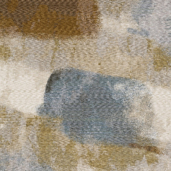 HomeRoots 5' Beige and Rust Abstract Distressed Area Rug with Fringed Tassels for Modern Elegance in Any Room 10' X 13' 574774