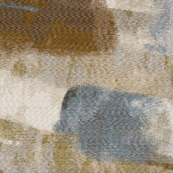 HomeRoots 5' Beige and Rust Abstract Distressed Area Rug with Fringed Tassels for Modern Elegance in Any Room 8' X 11' 574776