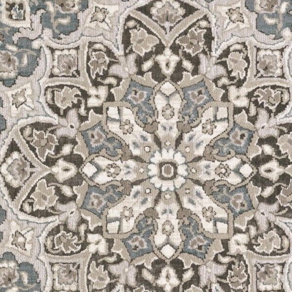 Homeroots 10' Elegant Brown Medallion Area Rug – Stain Resistant, Perfect For Homes With Kids And Pets 10' X 13' Polyester 574781