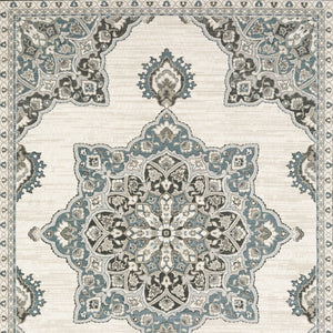 Homeroots 10' Elegant Brown Medallion Area Rug – Stain Resistant, Perfect For Homes With Kids And Pets 7'10" X 10'10" Polyester 574782