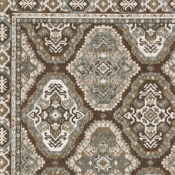 Homeroots 5' Enhance Your Space With A Blue Medallion Area Rug – Stain Resistant And Stylish Design! 5' X 8' Polyester 574788