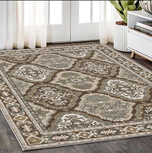 Homeroots 5' Enhance Your Space With A Blue Medallion Area Rug – Stain Resistant And Stylish Design! 5' X 8' Polyester 574788