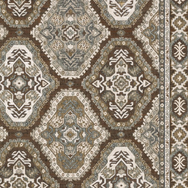 Homeroots 5' Enhance Your Space With A Blue Medallion Area Rug – Stain Resistant And Stylish Design! 4' X 6' Polyester 574790