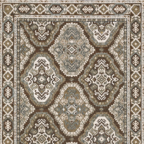 Homeroots 5' Enhance Your Space With A Blue Medallion Area Rug – Stain Resistant And Stylish Design! 4' X 6' Polyester 574790