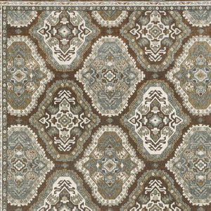 Homeroots 5' Enhance Your Space With A Blue Medallion Area Rug – Stain Resistant And Stylish Design! 8' X 11' Polyester 574792