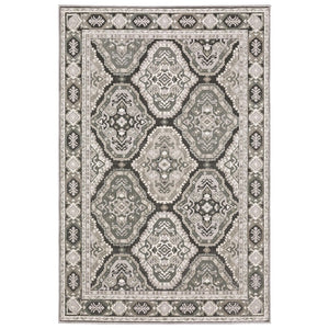 HomeRoots 5' Elegant Blue and Gray Medallion Area Rug – Durable, Stain-Resistant Design for Any Room Style 10' X 13' 574793