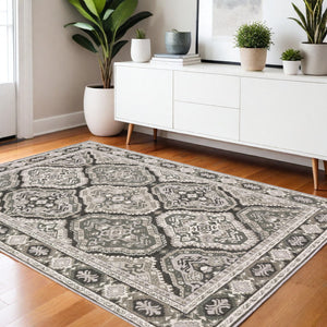 Homeroots 5' Enhance Your Space With A Blue Medallion Area Rug – Stain Resistant And Stylish Design! 4' X 6' Polyester 574794