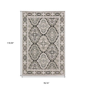 Homeroots 5' Enhance Your Space With A Blue Medallion Area Rug – Stain Resistant And Stylish Design! 7' X 10' Polyester 574796
