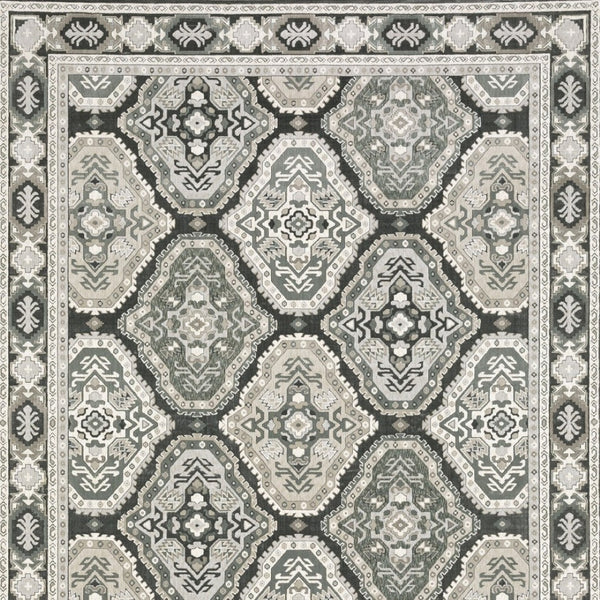 Homeroots 5' Enhance Your Space With A Blue Medallion Area Rug – Stain Resistant And Stylish Design! 8' X 11' Polyester 574797