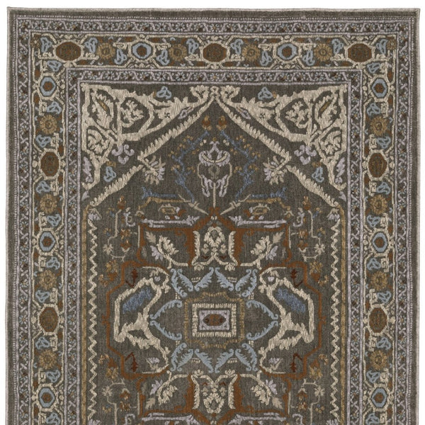 Homeroots 5' Blue Medallion Area Rug - Stylish Stain-resistant Design For Kids And Pets, Perfect For Any Room 5' X 8' Polyester 574798