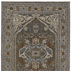 Homeroots 5' Blue Medallion Area Rug - Stylish Stain-resistant Design For Kids And Pets, Perfect For Any Room 7' X 10' Polyester 574801