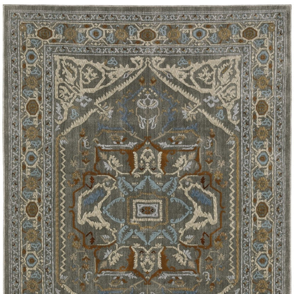 Homeroots 5' Blue Medallion Area Rug - Stylish Stain-resistant Design For Kids And Pets, Perfect For Any Room 8' X 11' Polyester 574802