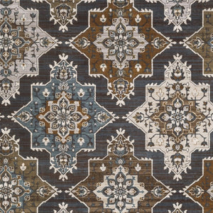 Homeroots 10' Blue Medallion Area Rug - Stain Resistant, Stylish Design For Living Spaces With Kids & Pets 10' X 13' Polyester 574803