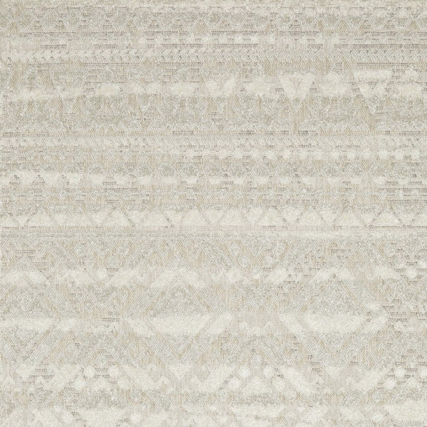 HomeRoots 5' Beige and Ivory Tribal Area Rug - Durable, Stain-Resistant Design for Stylish Living Spaces 5' X 8' 574819
