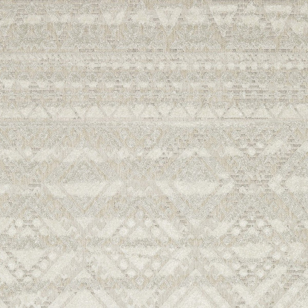 HomeRoots 5' Beige and Ivory Tribal Area Rug - Durable, Stain-Resistant Design for Stylish Living Spaces 10' X 13' 574820