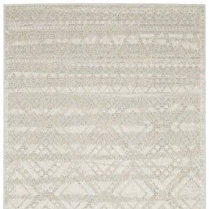 HomeRoots 5' Beige and Ivory Tribal Area Rug - Durable, Stain-Resistant Design for Stylish Living Spaces 10' X 13' 574820