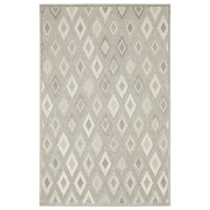 HomeRoots 5' Elegant Beige and Gray Diamond Area Rug – Durable, Stain-Resistant, Perfect for Any Home Decor 7' X 10' 574825