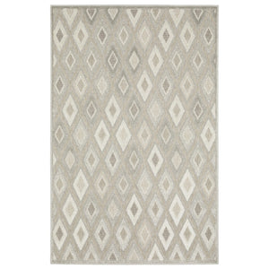 HomeRoots 5' Elegant Beige and Gray Diamond Area Rug – Durable, Stain-Resistant, Perfect for Any Home Decor 8' X 11' 574826