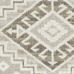 HomeRoots 5' Chic Beige and Brown Tribal Area Rug - Durable, Stain-Resistant Design for Any Stylish Space 10' X 13' 574828
