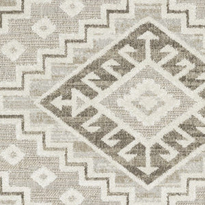 HomeRoots 5' Chic Beige and Brown Tribal Area Rug - Durable, Stain-Resistant Design for Any Stylish Space 10' X 13' 574828
