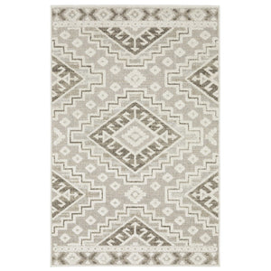 HomeRoots 5' Chic Beige and Brown Tribal Area Rug - Durable, Stain-Resistant Design for Any Stylish Space 8' X 11' 574830