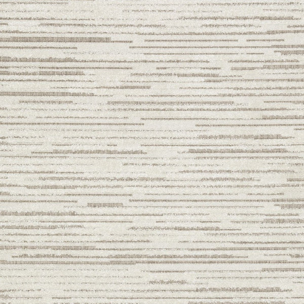 HomeRoots 5' Distressed Ivory and Brown Striped Area Rug - Durable, Stain-Resistant, Perfect for Any Space 7' X 10' 574837