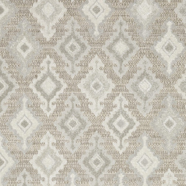 HomeRoots 5' Timeless Beige and Gray Oriental Area Rug - Stain Resistant, Durable, Perfect for High-Traffic Spaces 10' X 13' 574840