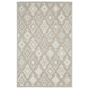 HomeRoots 5' Timeless Beige and Gray Oriental Area Rug - Stain Resistant, Durable, Perfect for High-Traffic Spaces 8' X 11' 574842