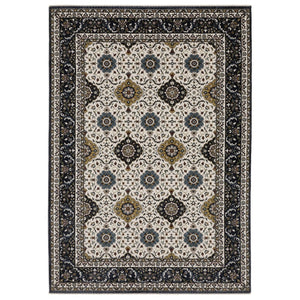 HomeRoots 5' Red Medallion Area Rug with Fringe - Elegant, Stain-Resistant Design for Stylish Living Spaces! 10' X 13' 574866