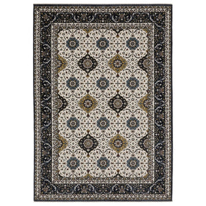 HomeRoots 5' Red Medallion Area Rug with Fringe - Elegant, Stain-Resistant Design for Stylish Living Spaces! 4' X 6' 574867