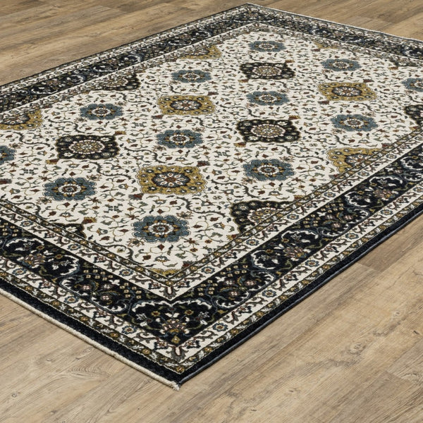 HomeRoots 5' Red Medallion Area Rug with Fringe - Elegant, Stain-Resistant Design for Stylish Living Spaces! 5' X 8' 574868