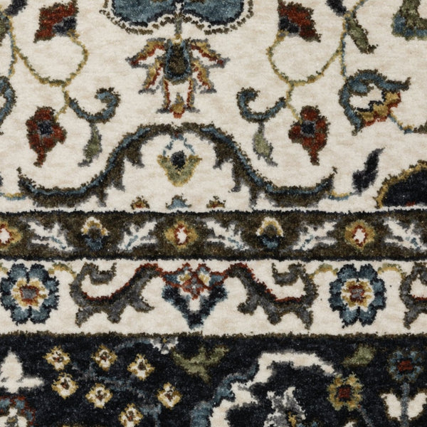 HomeRoots 5' Red Medallion Area Rug with Fringe - Elegant, Stain-Resistant Design for Stylish Living Spaces! 5' X 8' 574868